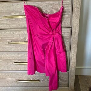 French Connection Pink Asymmetrical Sundress Cocktail